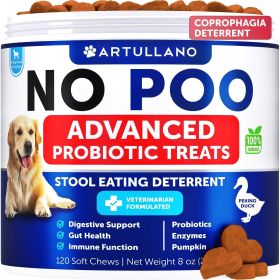 No Poo Chews for Dogs Coprophagia Stool Eating Deterrent Stop Eating Poop Treats with Probiotics Pumpkin & Digestive Enzymes Prevent Dog Puppy fr