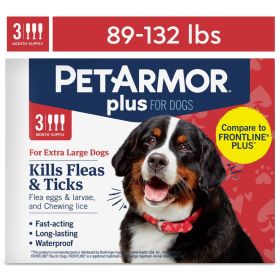 X-Large Dogs 89-132 lbs, Flea & Tick Prevention for Dogs