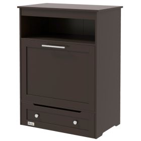 Pet Feeder Station Storage Cabinet, Dog Food Storage Container with Dog Raised Bowls, Watering Supplies, Gray (Option: Coffee-935x505x210 mm)